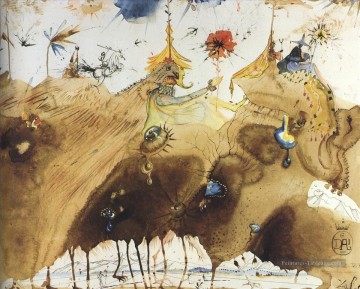 Les montagnes du Cap Creus en mars Salvador Dali Peinture à l'huile